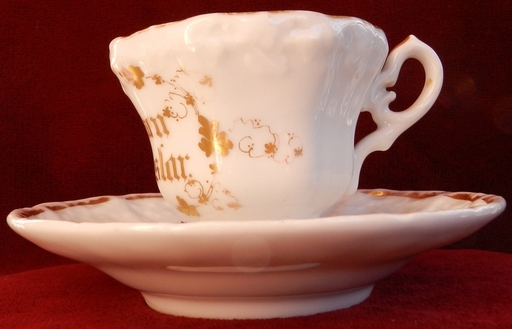 Cup and saucer KPM Germany 2nd Season Half of the 19th cent.