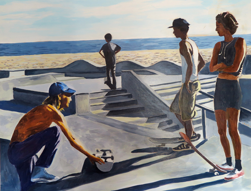 Karine BARTOLI - Painting - Venice Beach Skate Park 