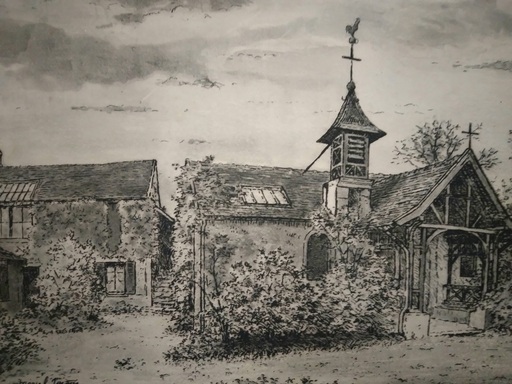 Marcel JACQUE - Grabado - Église de Barbizon
