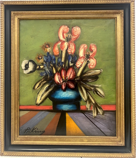 Franz PRIKING - Painting - Le bouquet de fleurs 