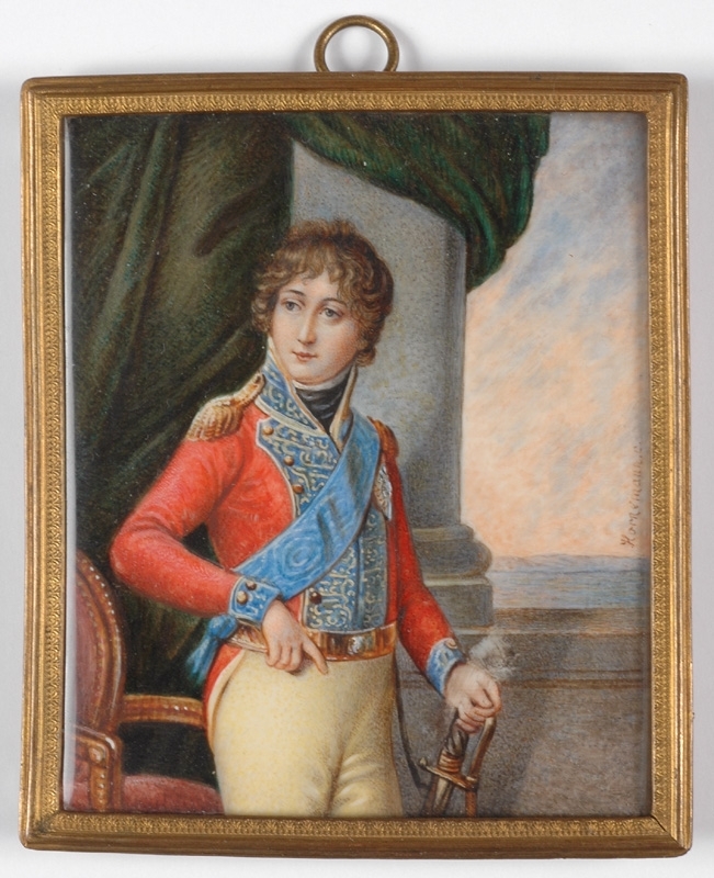 Christian HORNEMANN - Miniatur - "Crown Prince of Denmark", Portrait Miniature
