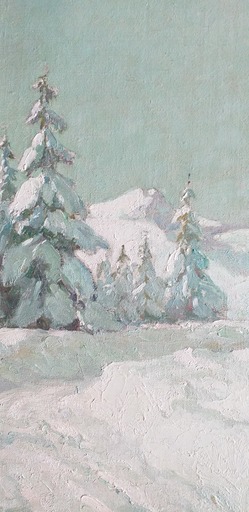 Jean Jacques BERNE-BELLECOUR - Peinture - big snow