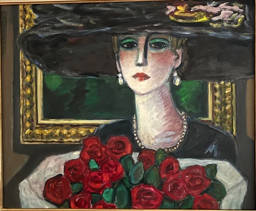 Jean-Pierre CASSIGNEUL - Pintura - Le Bouquet de roses