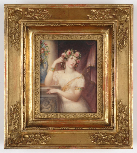 Emma Eleonora KENDRICK - Miniatura - "Portrait of a young lady" large miniature