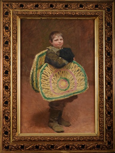Samuel HIRSZENBERG - Pittura - Boy Selling Matzo