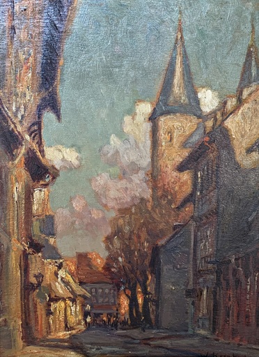Walter KUPHAL - Painting - Stadtansicht