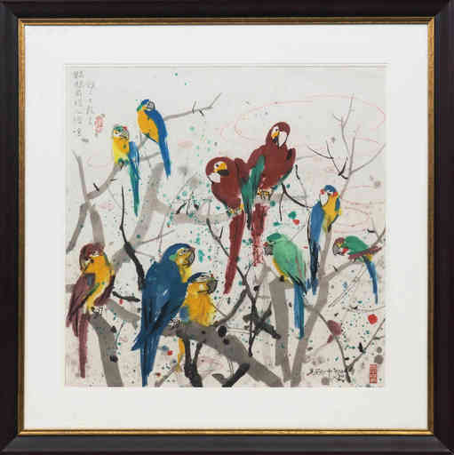 WU Guanzhong - Print-Multiple - The Noise Of People In Front Of Parrots