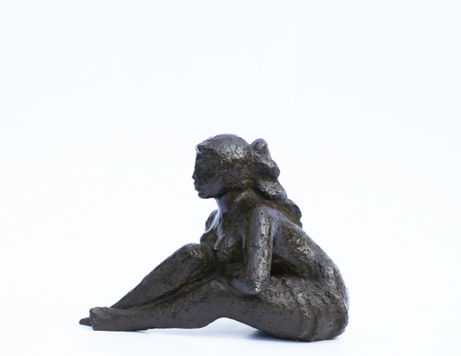 Georges OUDOT - Skulptur Volumen - Femme assise