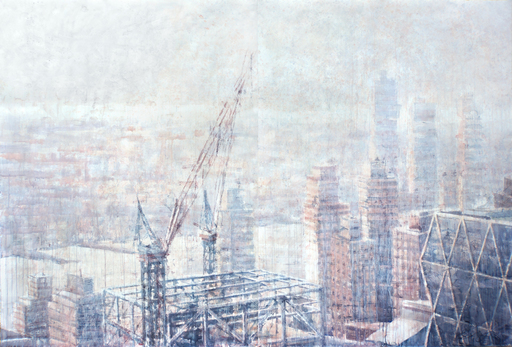 Ekaterina SMIRNOVA - Peinture - Hazy Morning over Hudson (diptich) 