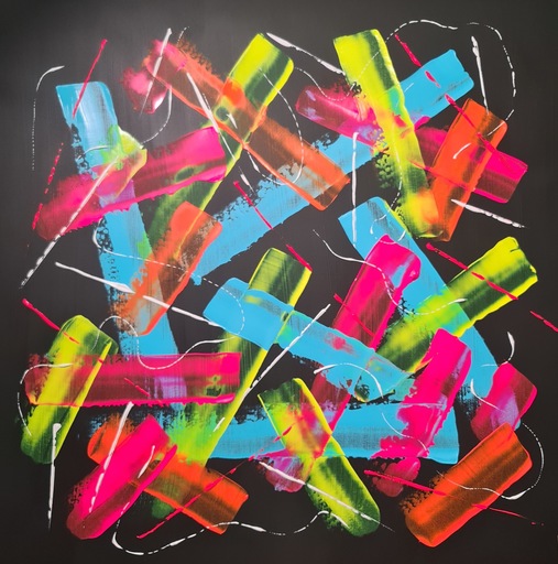 Yannick ROBERT - Peinture - Very Big Fluorescent Stickers