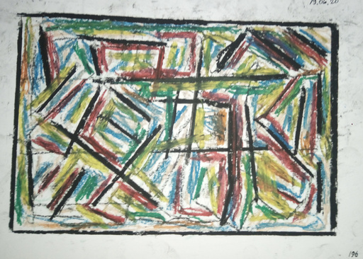 Harry BARTLETT FENNEY - Dessin-Aquarelle - abstrait on a red line 