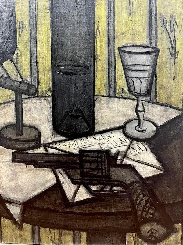 ベルナール・ビュッフェ,Nature morte au verre de vin
