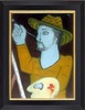 Francisco VIDAL - Pittura - Self port on yellow