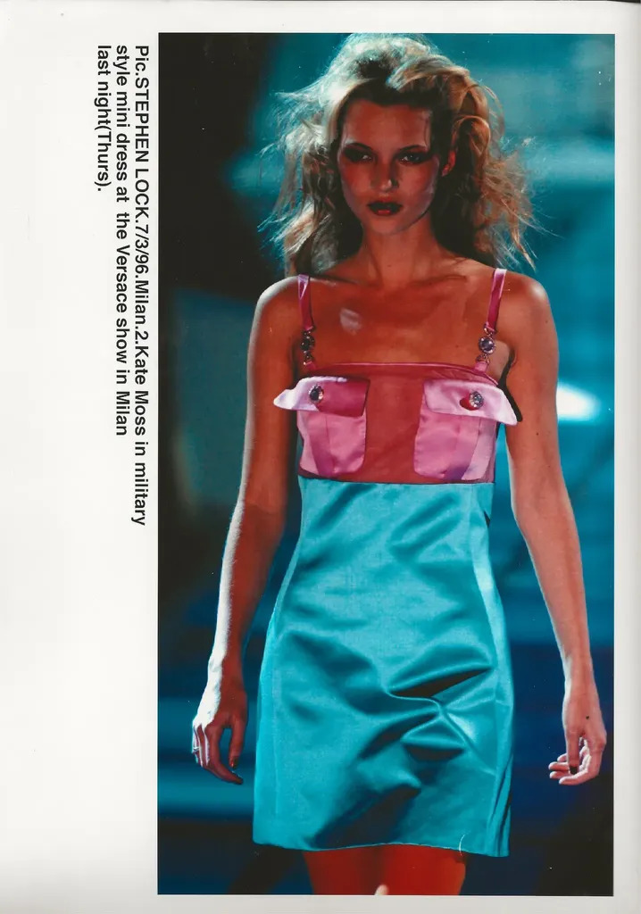 Kate Moss, supermodel, for Versace, Milan, 1996 by | Stephen LOCK