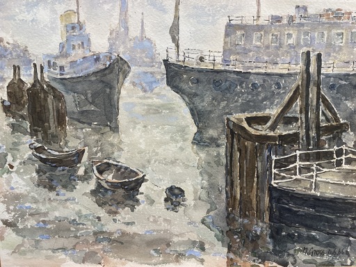 Michael GROSS - Painting - The port