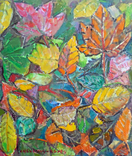 Jean-Pierre CHEVASSUS-AGNES - Gemälde - feuilles du jardin en automne