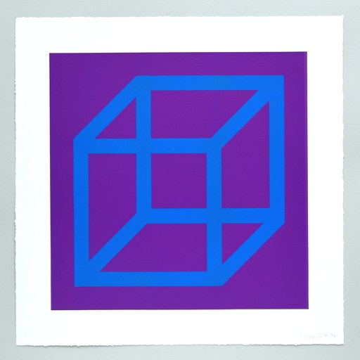 Sol LEWITT - Print-Multiple - Open Cube in Color on Color Plate 13