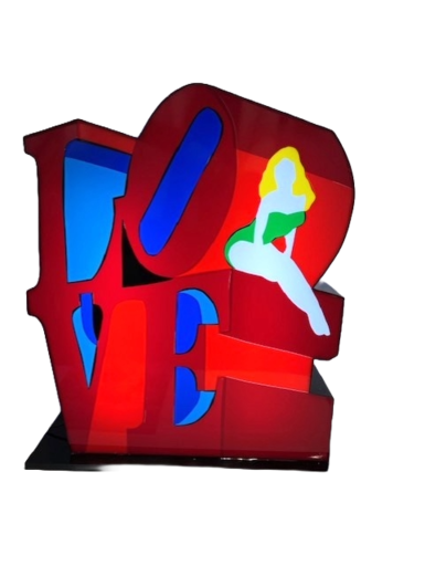 Marco LODOLA - Skulptur Volumen - LOVE