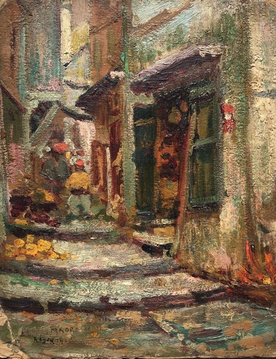 Lucien MADRASSI - Painting - Algier street