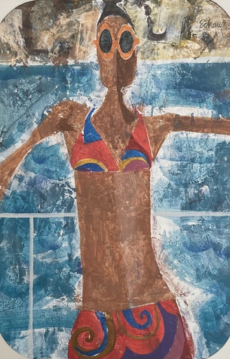 Francisco ECHAUZ BUISAN - Dibujo Acuarela - “ Bikini”