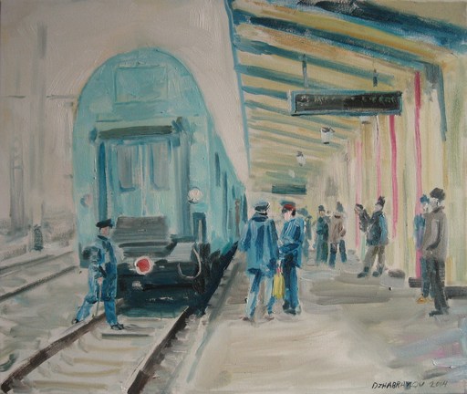 Vasyl DZHABRAYLOV - Peinture - 'TRAIN STATION'  