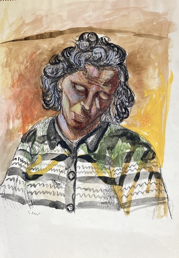 Francisco SAN JOSÉ - Drawing-Watercolor - “ La abuela”