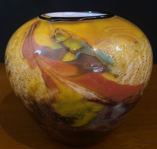 Bernard ACONITO - Skulptur Volumen - Vase boule signé Bernard Aconito