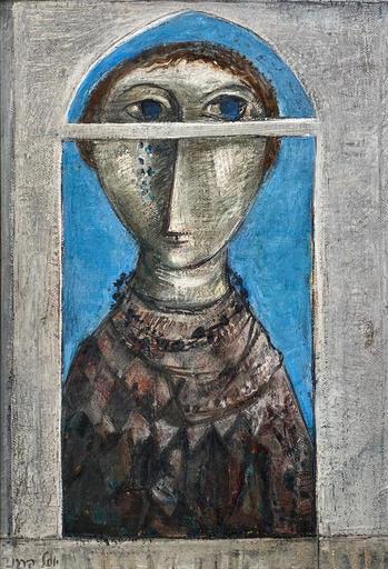 Yosl BERGNER - Peinture - Girl in a Window
