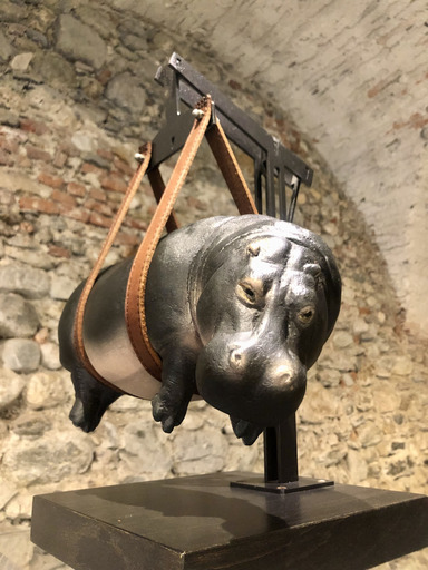 Stefano BOMBARDIERI - Sculpture-Volume - Il Peso del Tempo Sospeso / Hippo