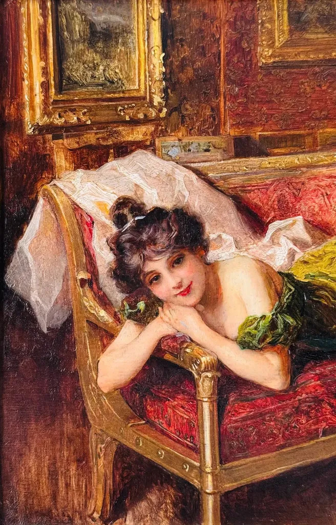 油絵 Daniel Hernandez Morillo_婦人2 ma1490