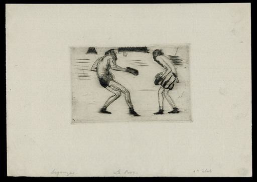 André Albert Marie DUNOYER DE SEGONZAC - Print-Multiple - LA BOXE, N° 78. DÉBUT DE ROUND
