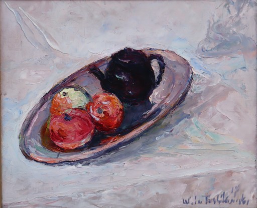 Wlodzimierz TERLIKOWSKI - Gemälde - "LA THEIERE BLEUE" 1917