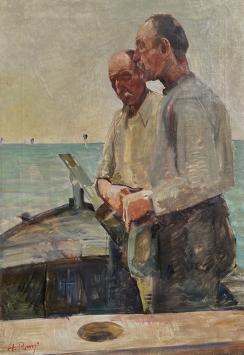 Alessandro POMI - Pintura - la preghiera del pescatore