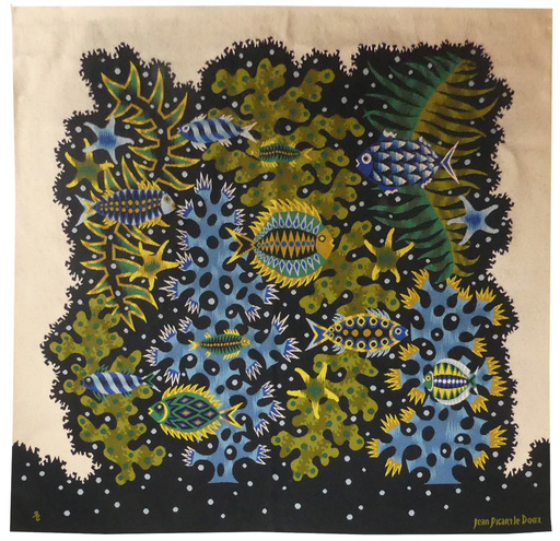 Jean PICART LE DOUX - Tapestry - Buisson d'algues