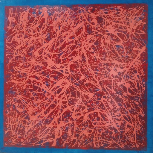 Harry BARTLETT FENNEY - Peinture - red on blue