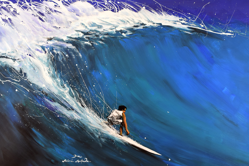 Rémi BERTOCHE - Painting - Classic surfing