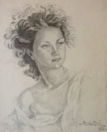 Angeles BENIMELLI - Drawing-Watercolor - Académico: "Diana niña"