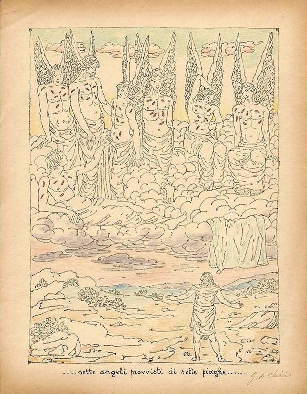 Giorgio DE CHIRICO - Stampa-Multiplo - ...sette angeli provvisti di sette piaghe...,1941