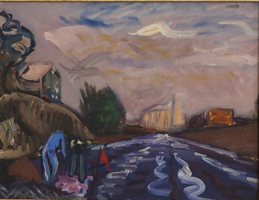 Wim OEPTS - Painting - Paysage à la rivière