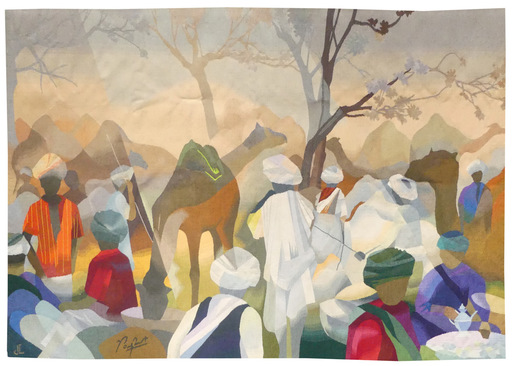 Raymond POULET - Tapestry - Marché aux chameaux