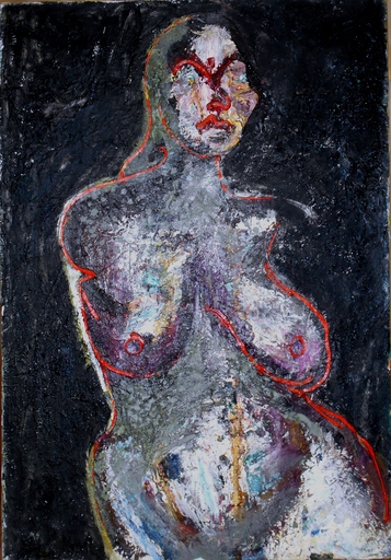 Bernard DAMIANO - 绘画 - Nudo in piedi