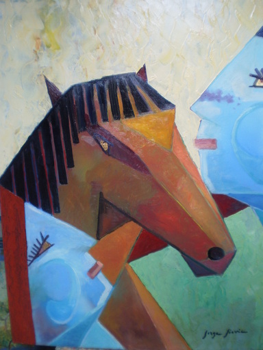 Serge SIEVIC - Peinture - memoire d' un cheval