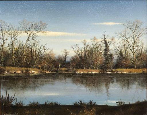 Albert DRACHKOVITCH-THOMAS - Painting - paysage d'hiver