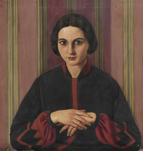 Dyalma STULTUS - Gemälde - Ritratto femminile