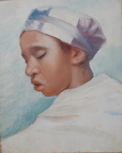 Etienne CHAUVELOT - 绘画 - Portrait orientaliste