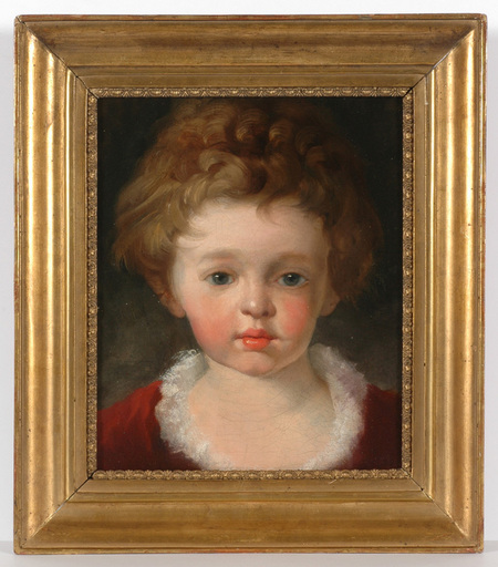 Pittura - "Portrait of a little girl" oil, ca. 1850