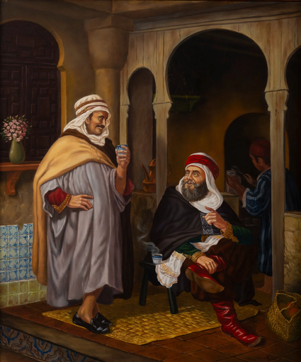 Guy THOMAS - Painting - Scène orientaliste
