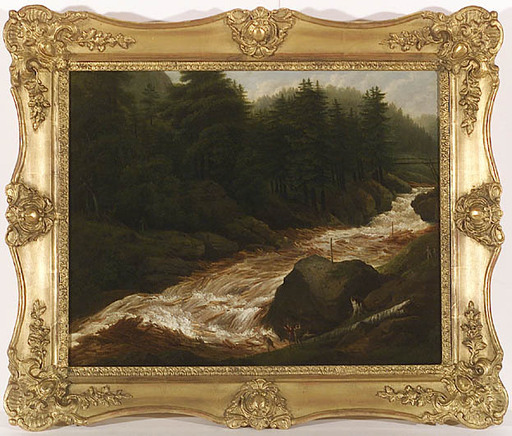 Franz SCHEYERER - 绘画 - Float in Tyrol, 1837, Oil on Canvas
