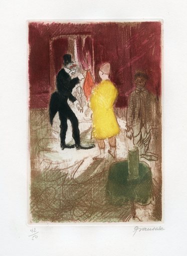 Emilio GRAU-SALA - 版画 - GRAVURE SIGNÉE CRAYON NUM/50 HANDSIGNED NUMB ETCHING CIRQUE