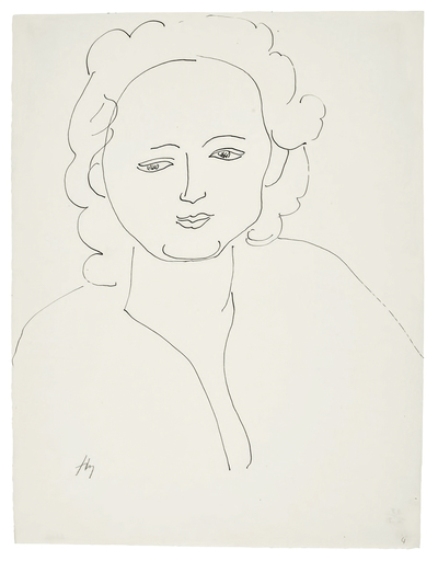 Henri MATISSE - Drawing-Watercolor - Figure de femme 